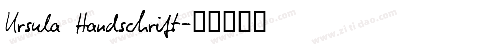 Ursula Handschrift字体转换